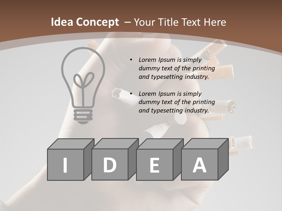 Health Portrait Smoke PowerPoint Template