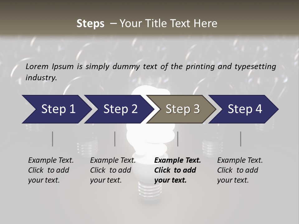 Fluorescent Tungsten Bulb PowerPoint Template
