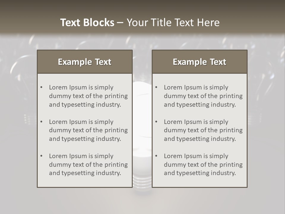 Fluorescent Tungsten Bulb PowerPoint Template