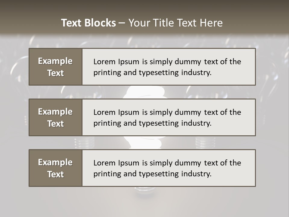 Fluorescent Tungsten Bulb PowerPoint Template