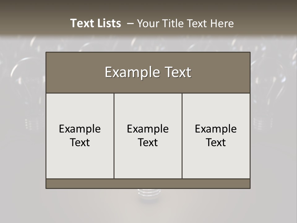 Fluorescent Tungsten Bulb PowerPoint Template