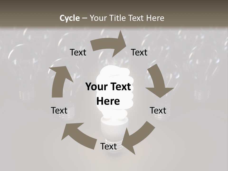 Fluorescent Tungsten Bulb PowerPoint Template