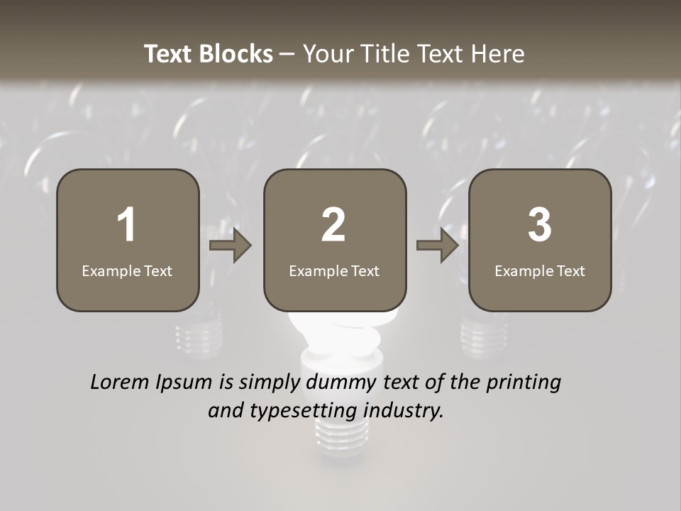 Fluorescent Tungsten Bulb PowerPoint Template