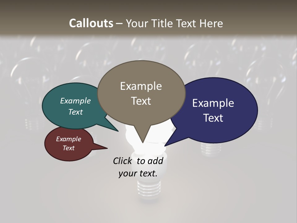Fluorescent Tungsten Bulb PowerPoint Template