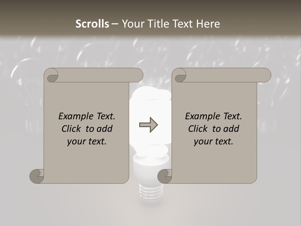 Fluorescent Tungsten Bulb PowerPoint Template
