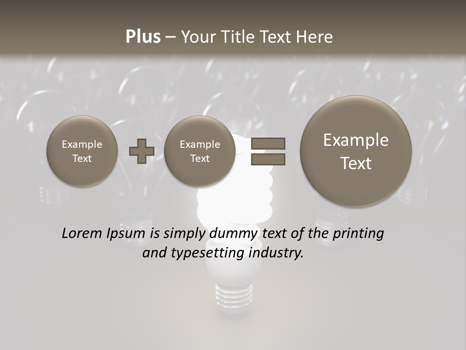 Fluorescent Tungsten Bulb PowerPoint Template