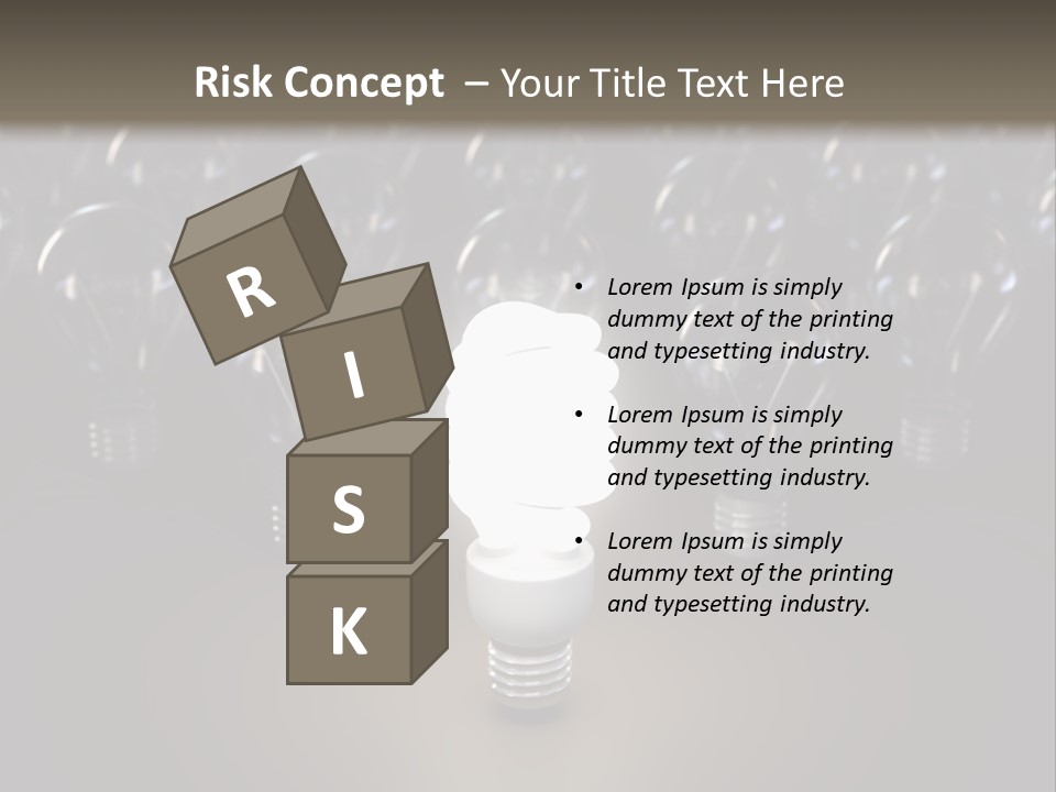 Fluorescent Tungsten Bulb PowerPoint Template