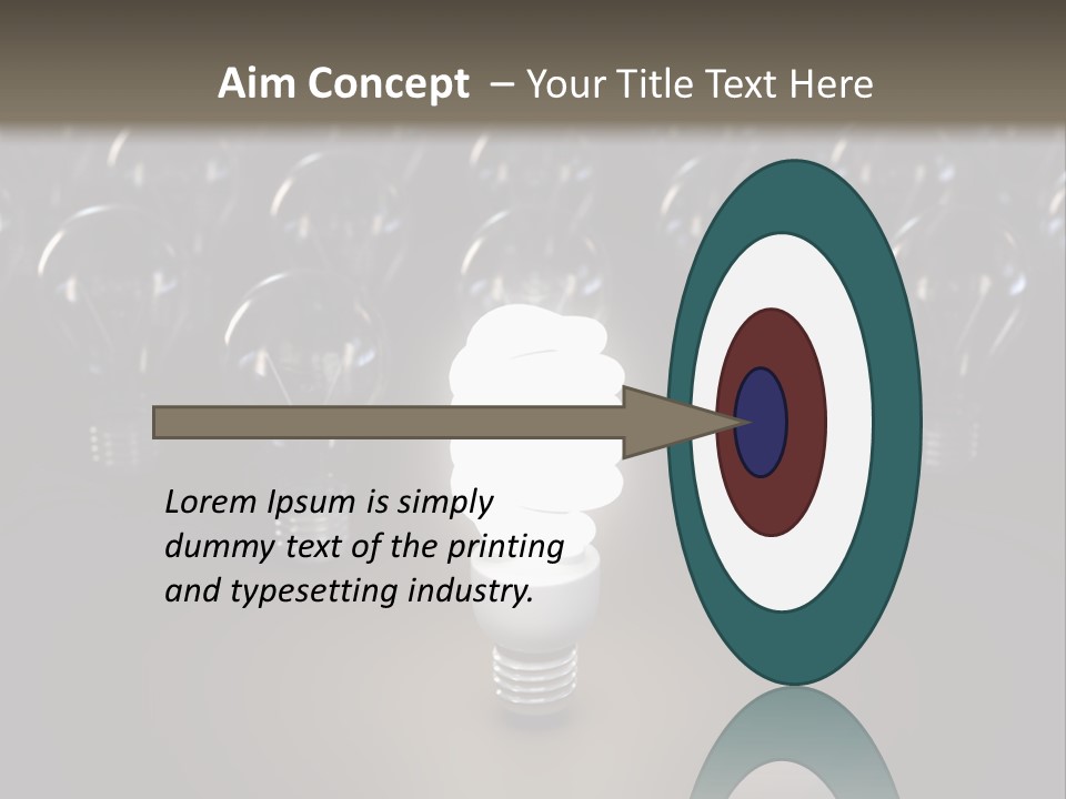 Fluorescent Tungsten Bulb PowerPoint Template