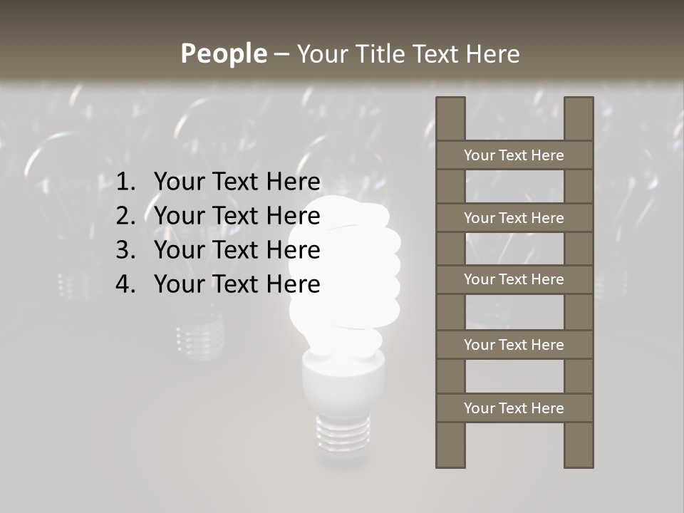 Fluorescent Tungsten Bulb PowerPoint Template