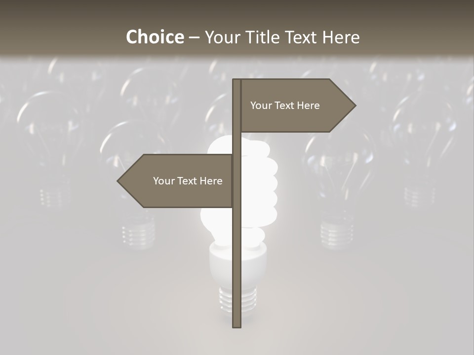 Fluorescent Tungsten Bulb PowerPoint Template