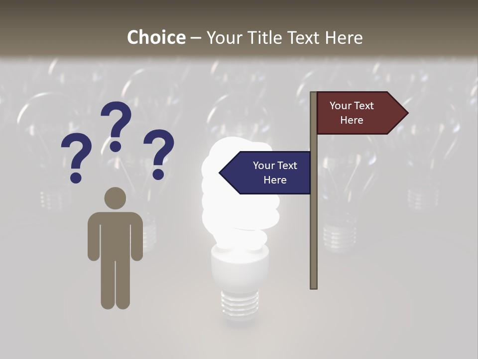 Fluorescent Tungsten Bulb PowerPoint Template