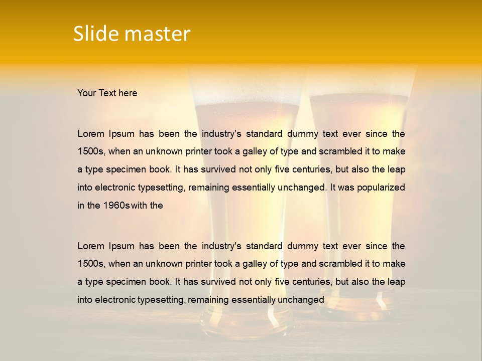 Brewery Froth Bar PowerPoint Template