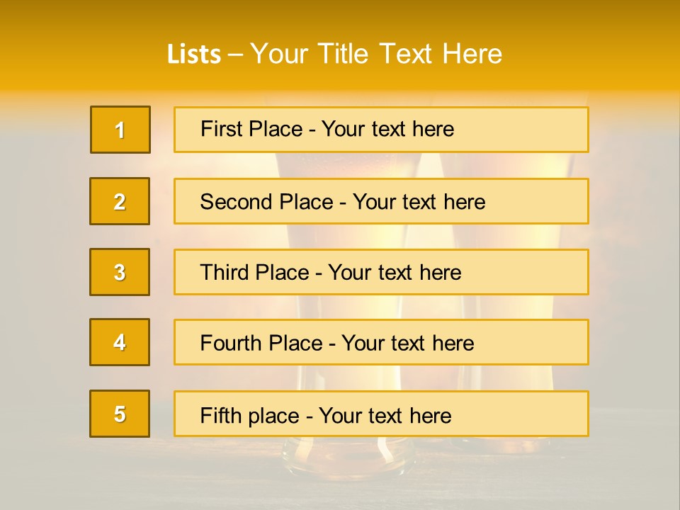 Brewery Froth Bar PowerPoint Template