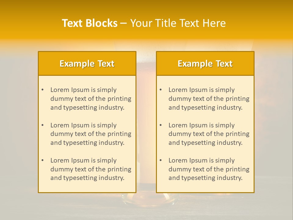 Brewery Froth Bar PowerPoint Template