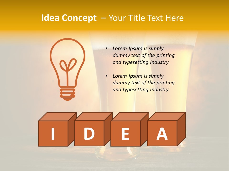 Brewery Froth Bar PowerPoint Template