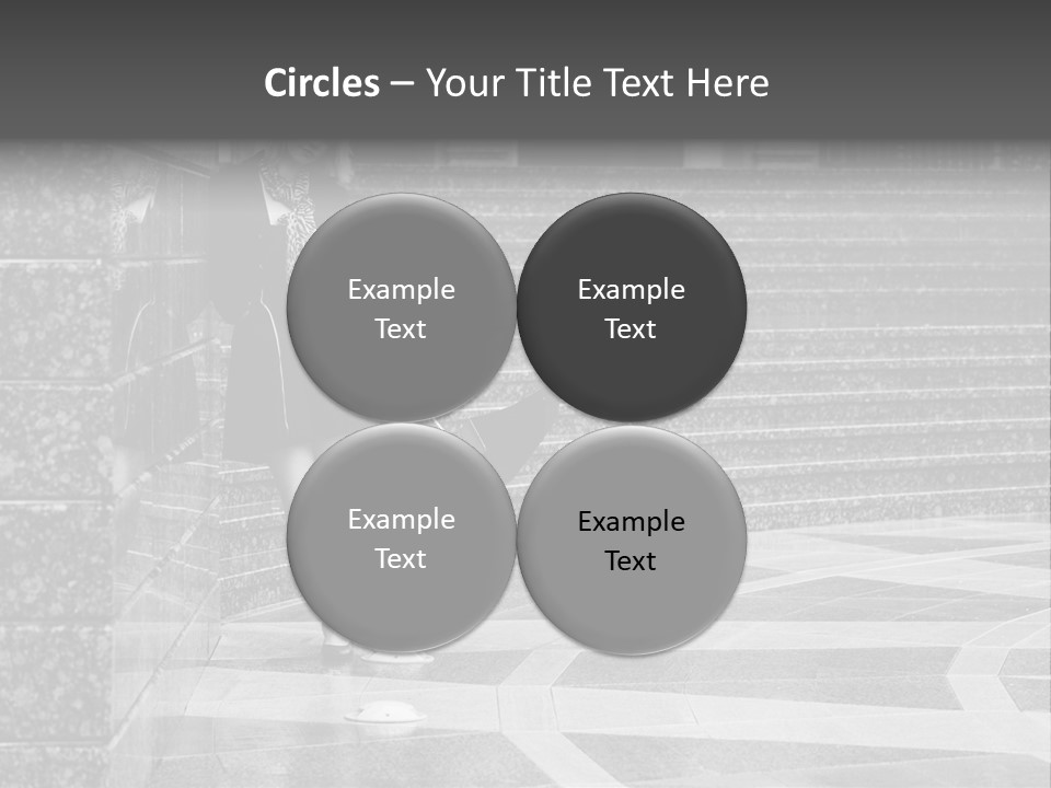 Standing Pensive Blond PowerPoint Template