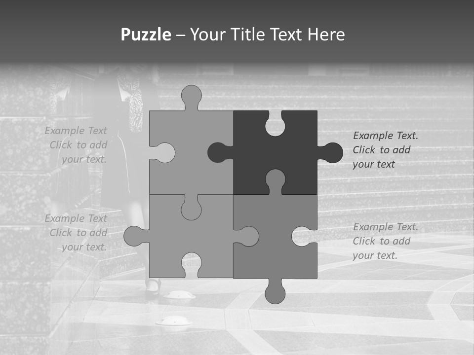 Standing Pensive Blond PowerPoint Template