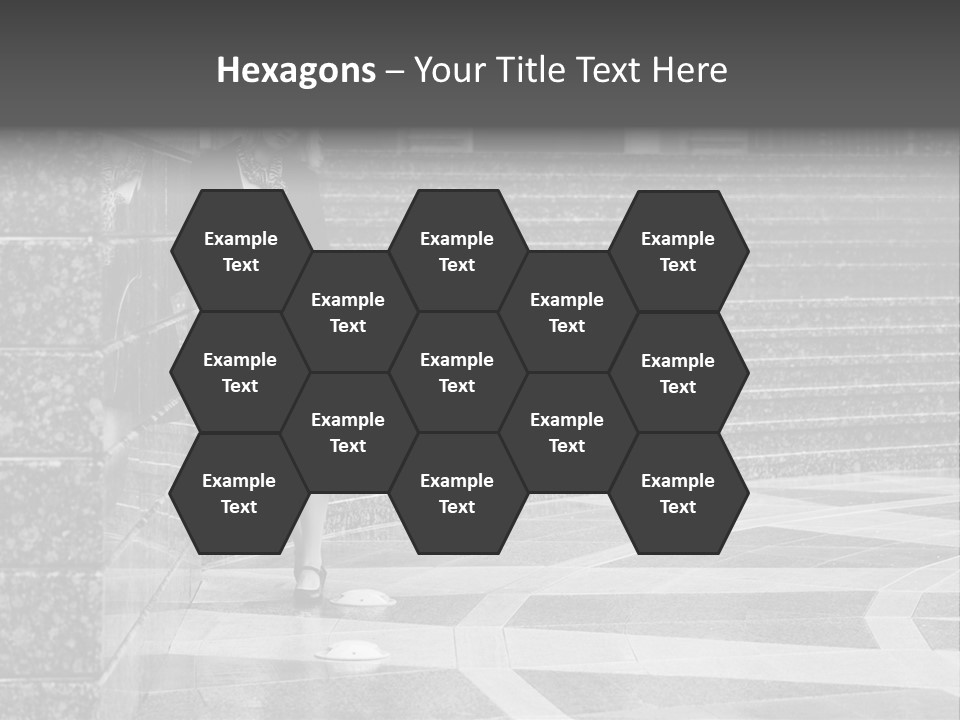 Standing Pensive Blond PowerPoint Template