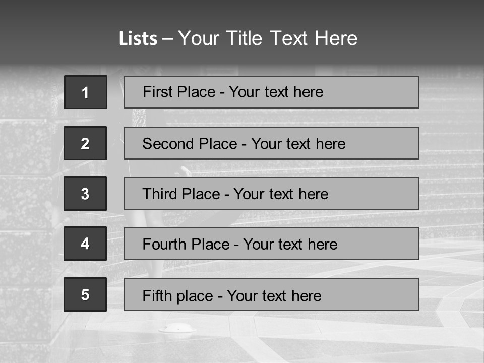 Standing Pensive Blond PowerPoint Template