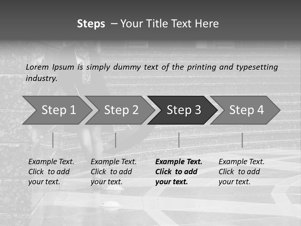 Standing Pensive Blond PowerPoint Template