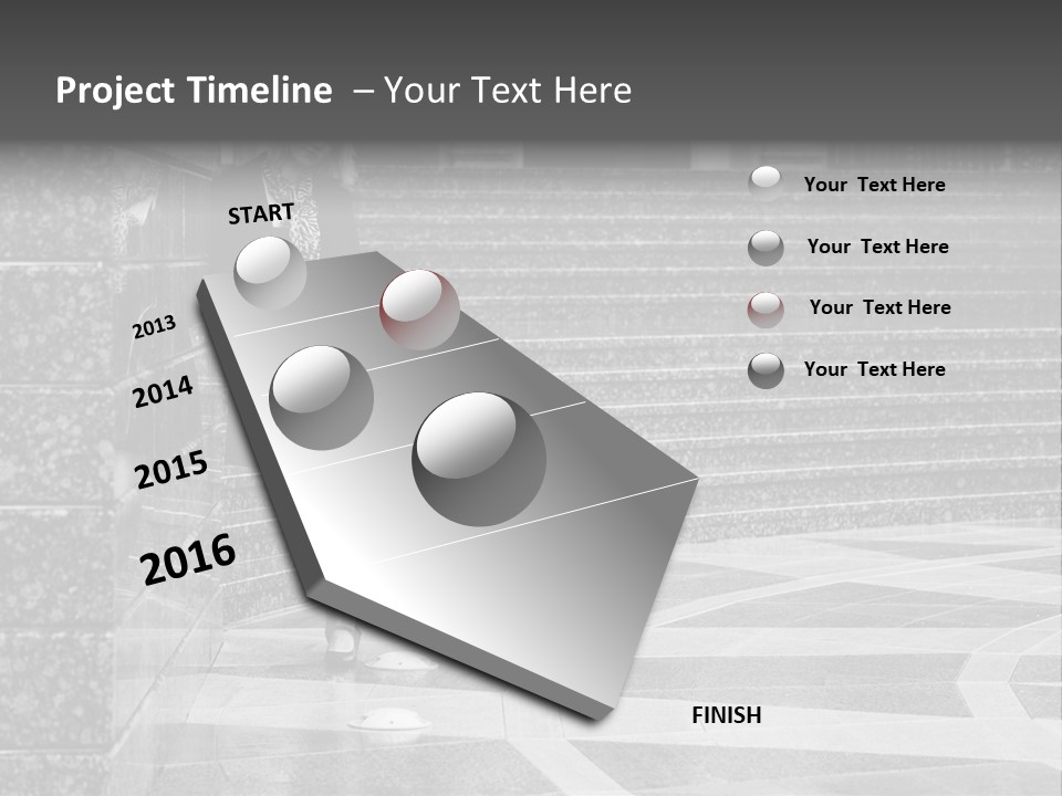 Standing Pensive Blond PowerPoint Template