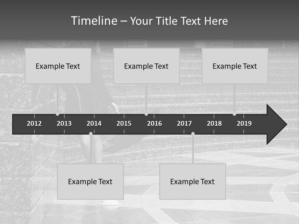 Standing Pensive Blond PowerPoint Template