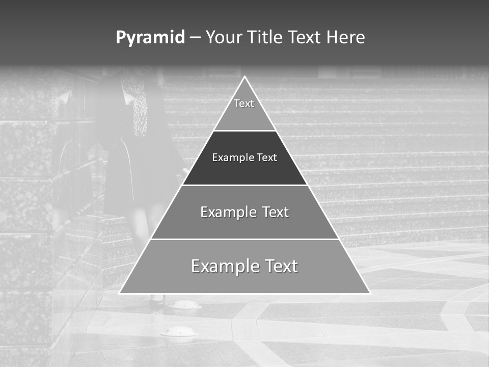 Standing Pensive Blond PowerPoint Template