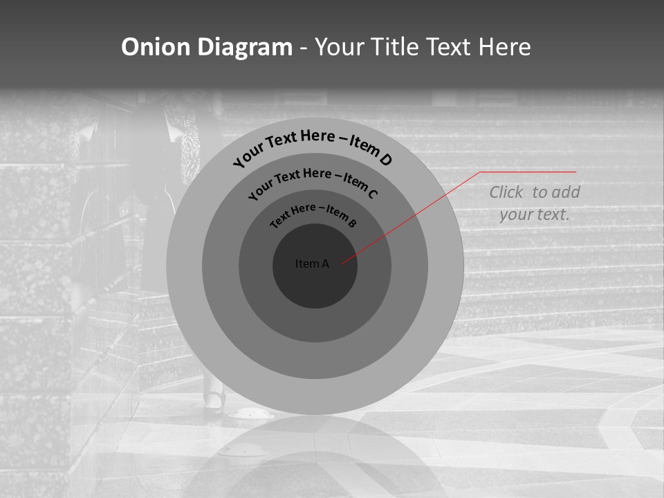 Standing Pensive Blond PowerPoint Template