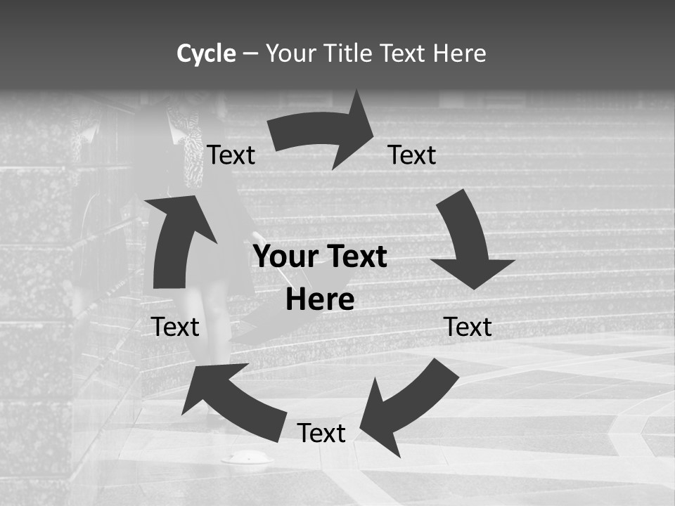 Standing Pensive Blond PowerPoint Template