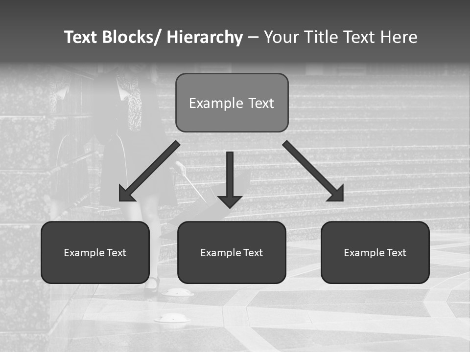 Standing Pensive Blond PowerPoint Template