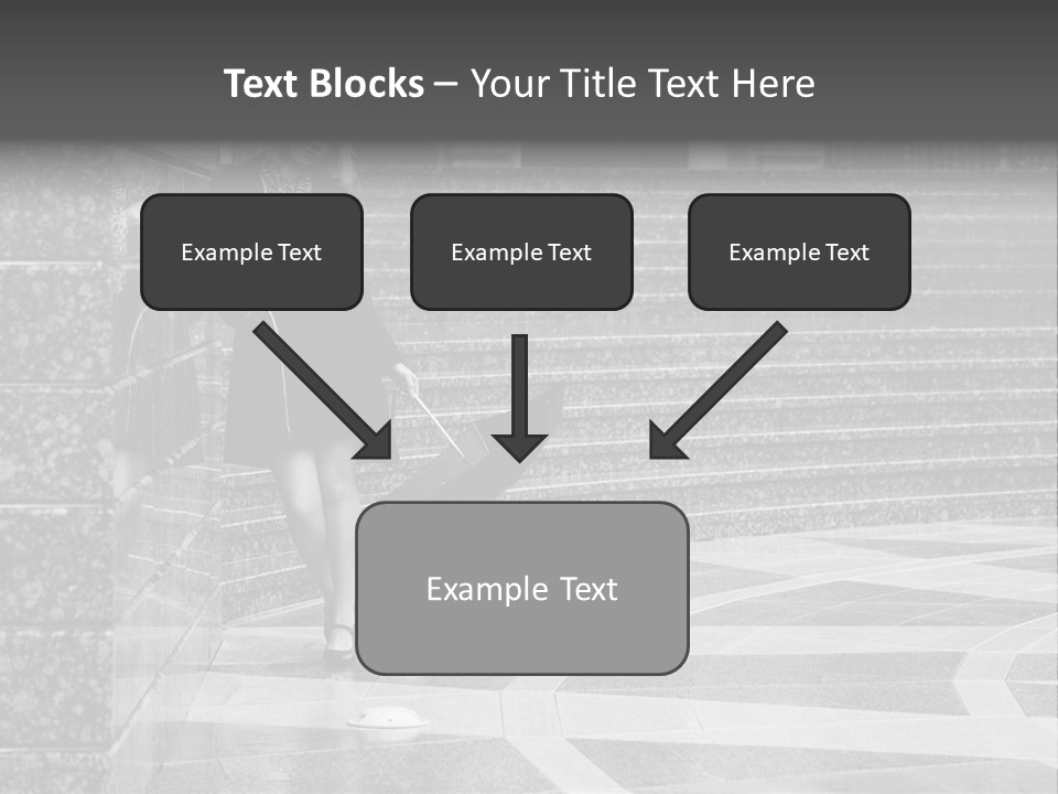 Standing Pensive Blond PowerPoint Template