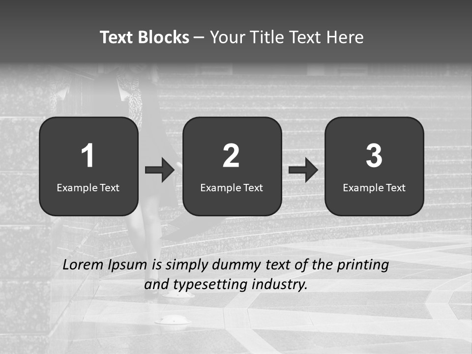 Standing Pensive Blond PowerPoint Template