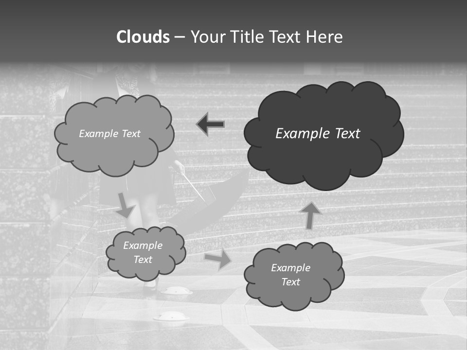 Standing Pensive Blond PowerPoint Template