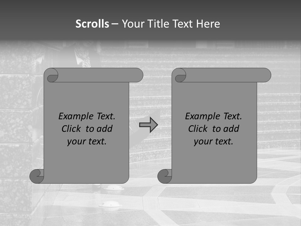 Standing Pensive Blond PowerPoint Template