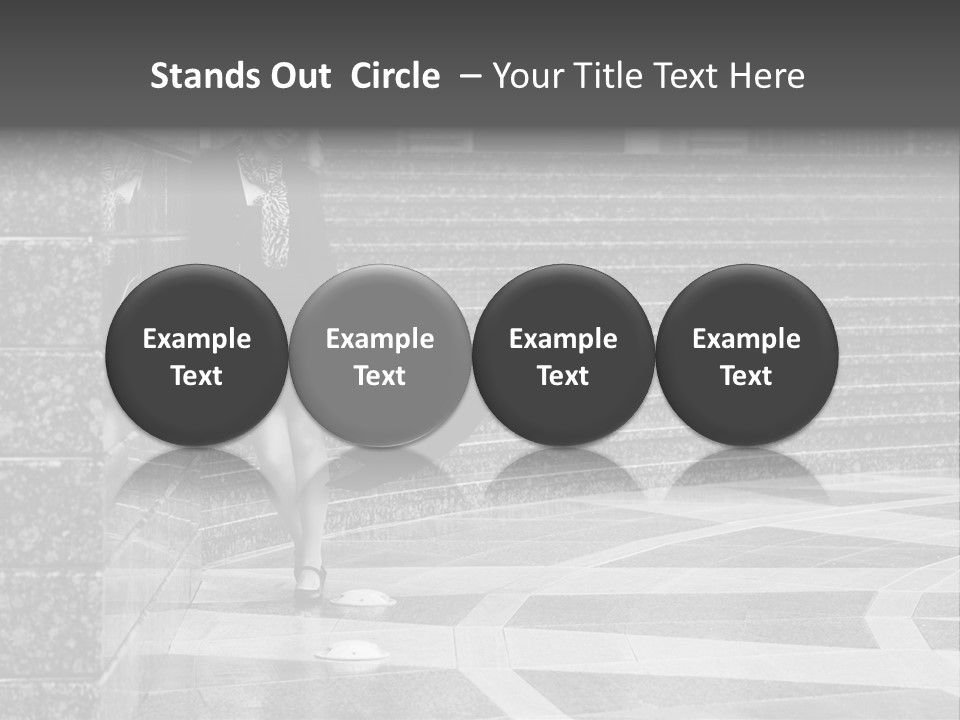 Standing Pensive Blond PowerPoint Template