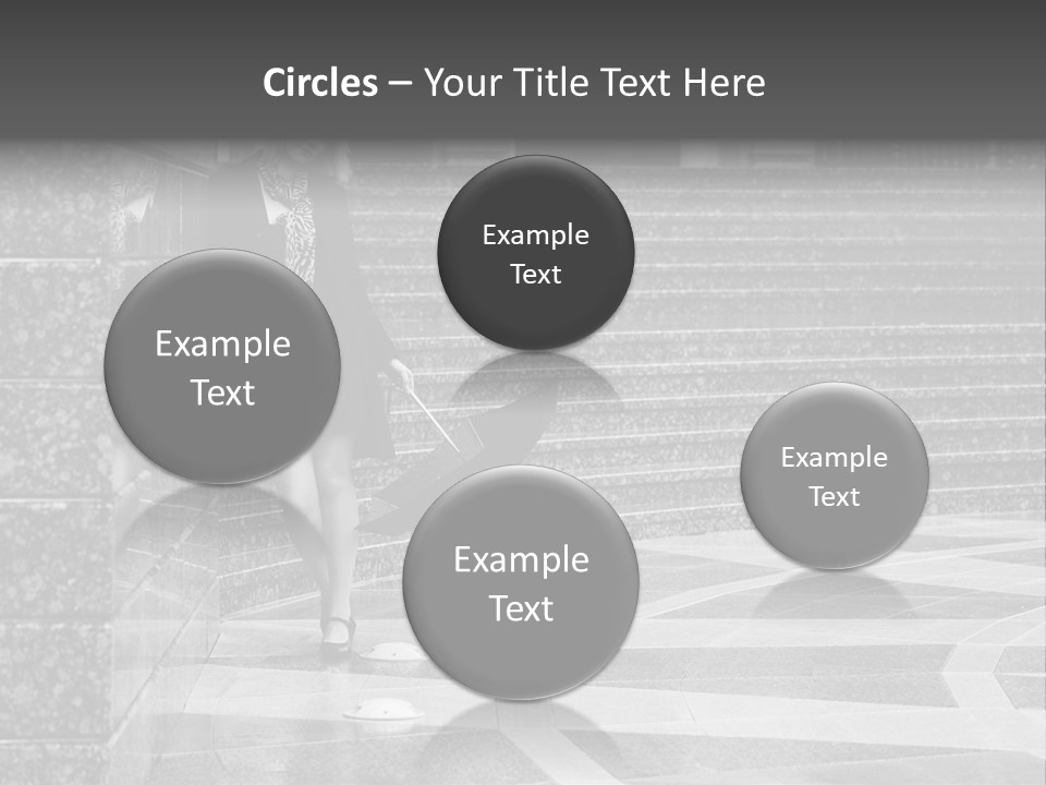 Standing Pensive Blond PowerPoint Template