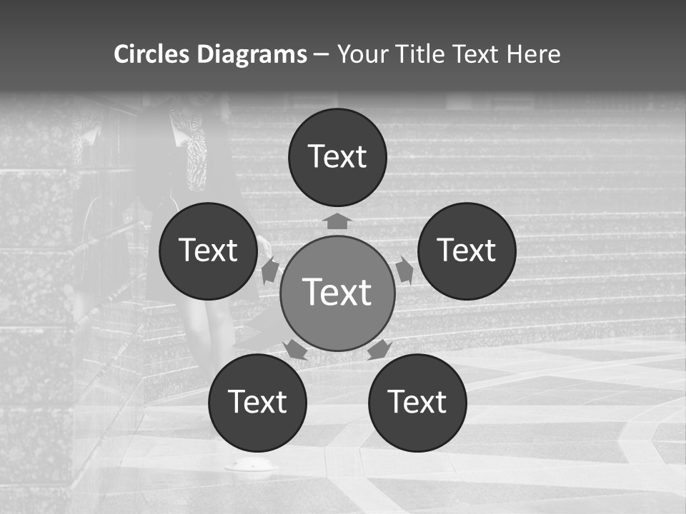 Standing Pensive Blond PowerPoint Template