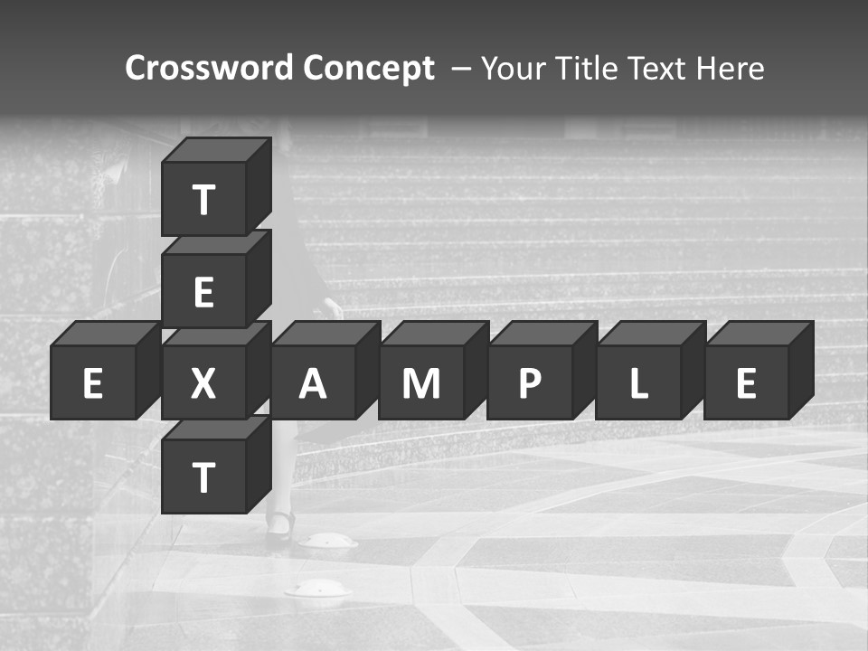 Standing Pensive Blond PowerPoint Template