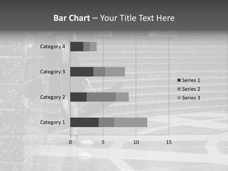 Standing Pensive Blond PowerPoint Template