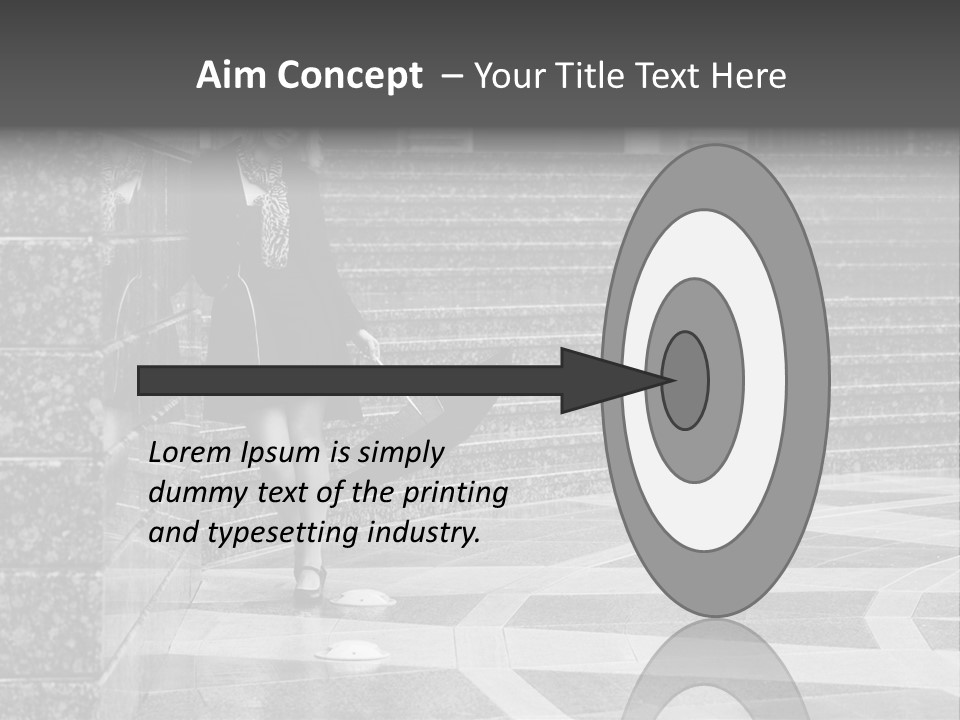 Standing Pensive Blond PowerPoint Template