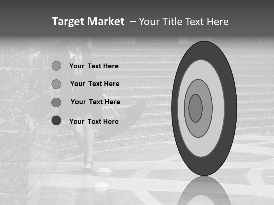 Standing Pensive Blond PowerPoint Template