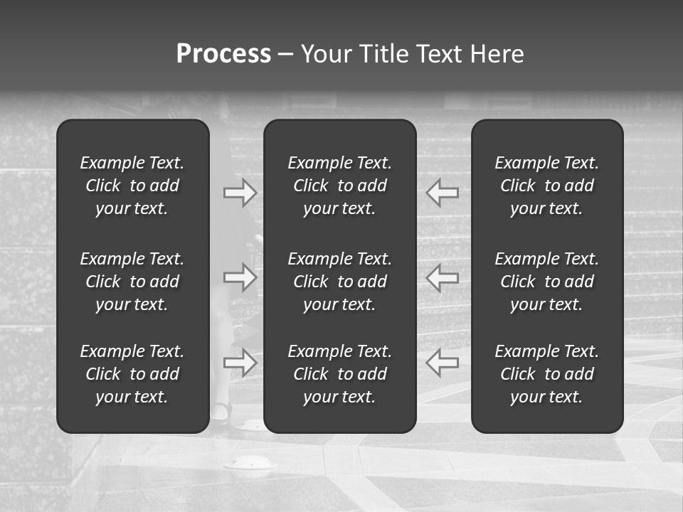 Standing Pensive Blond PowerPoint Template