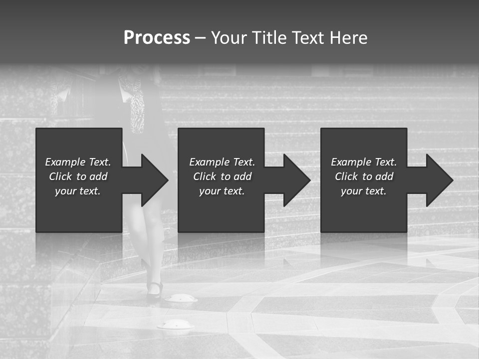 Standing Pensive Blond PowerPoint Template