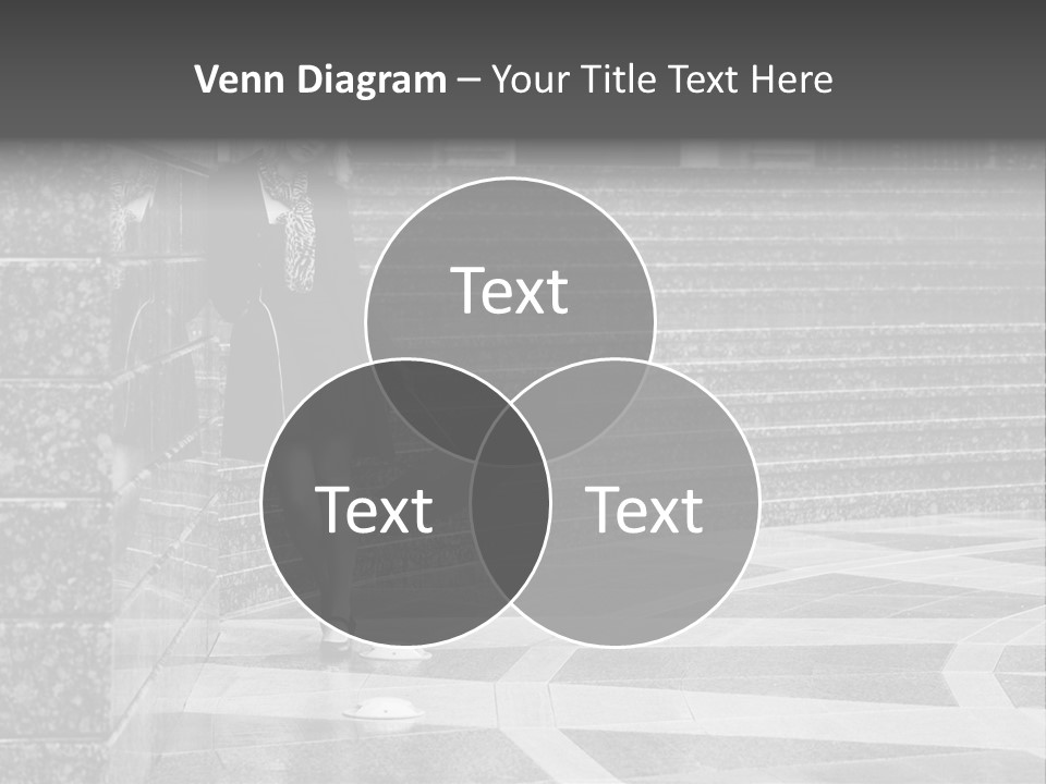 Standing Pensive Blond PowerPoint Template