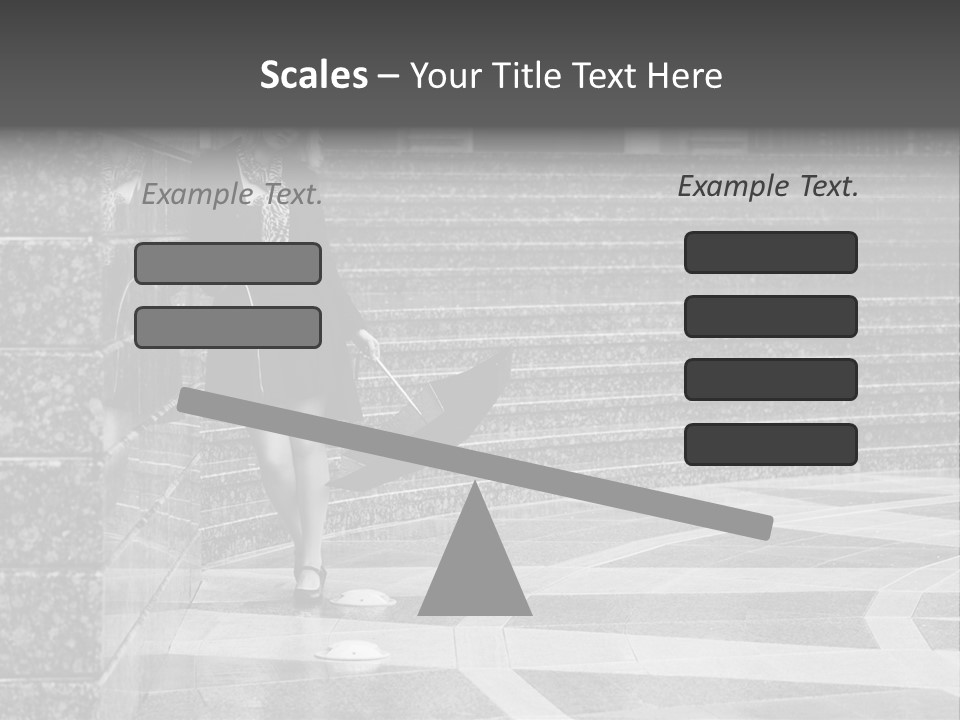 Standing Pensive Blond PowerPoint Template