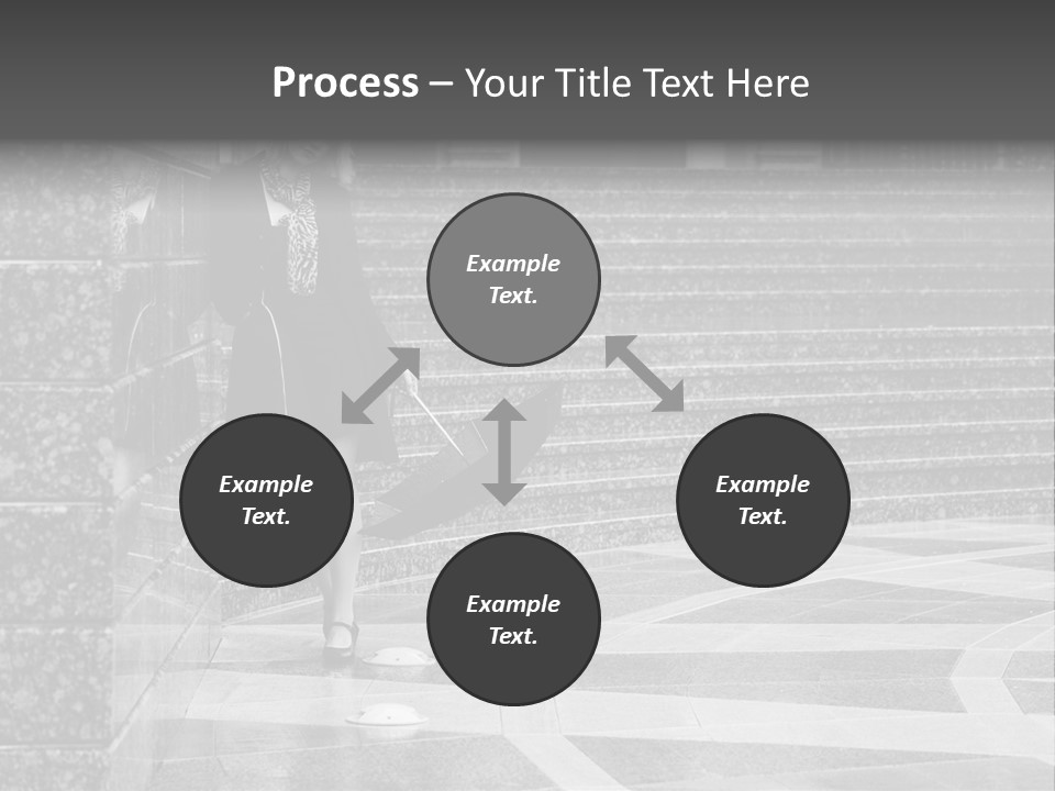 Standing Pensive Blond PowerPoint Template