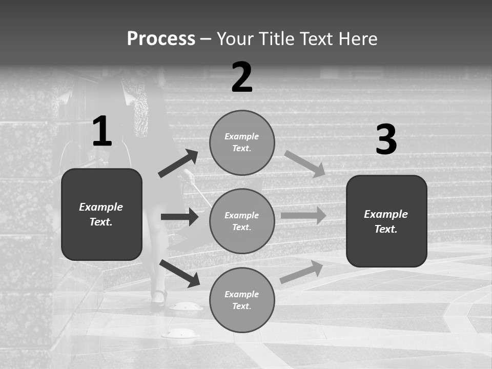 Standing Pensive Blond PowerPoint Template