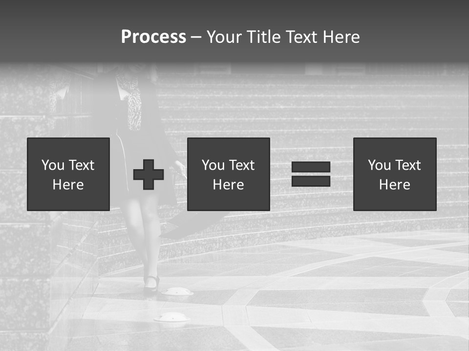 Standing Pensive Blond PowerPoint Template