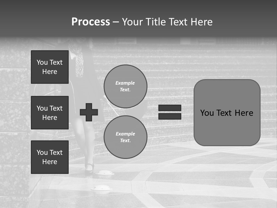 Standing Pensive Blond PowerPoint Template
