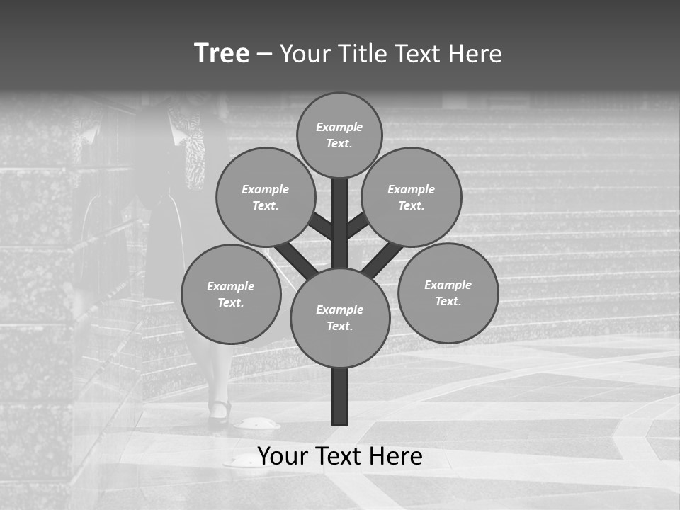 Standing Pensive Blond PowerPoint Template